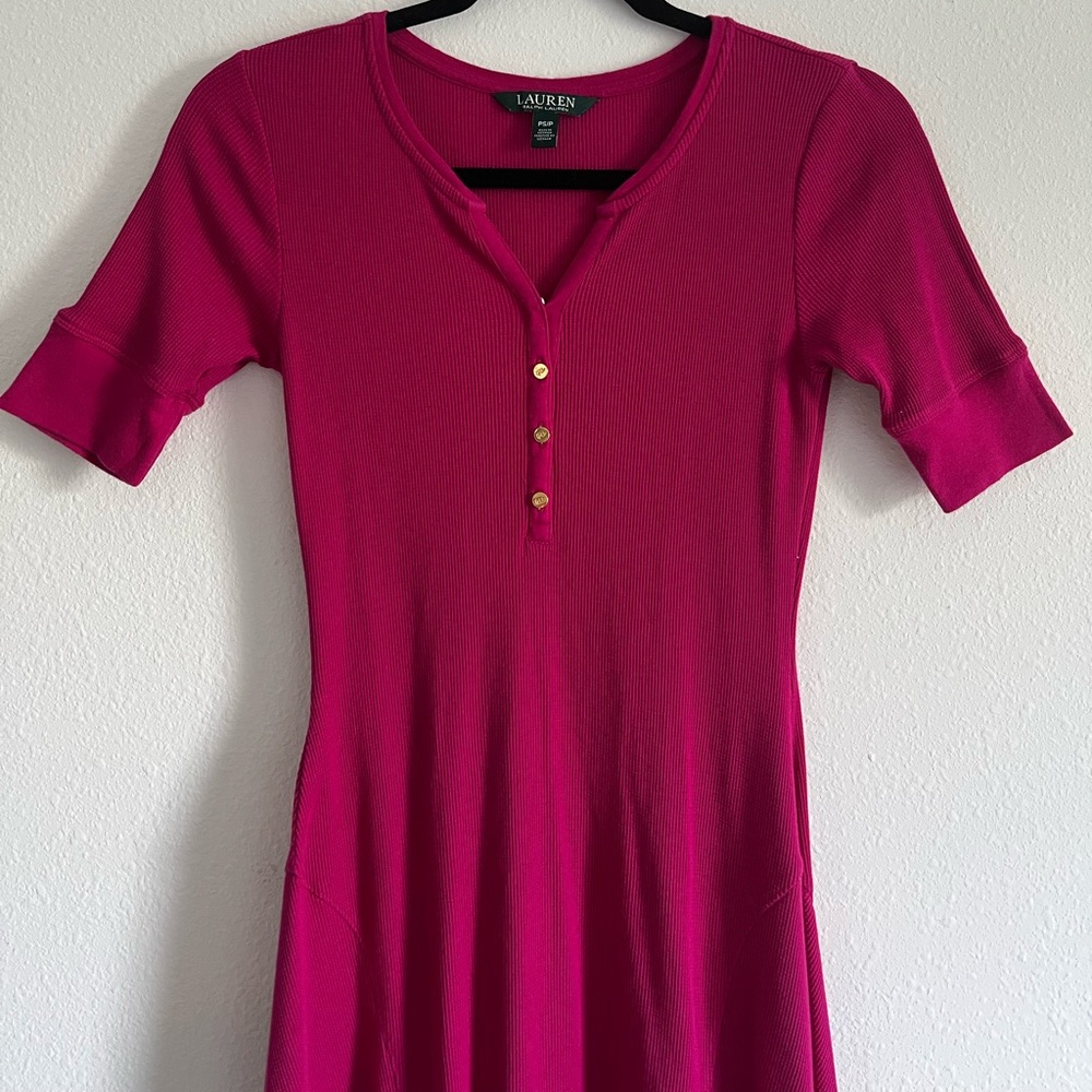Size- small.  Classy Ralph Lauren dress w/ golden buttons! open to negotiation